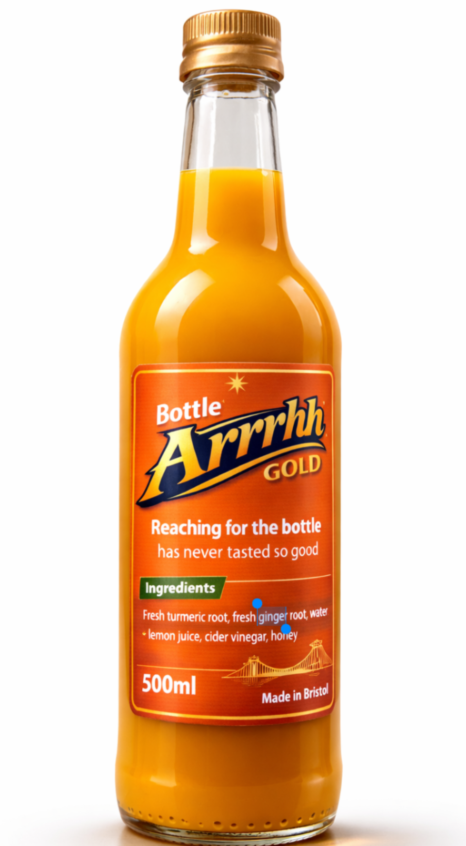 Bottle Arrrhh Gold 500ml Ginger, Lemon & Turmeric Shot